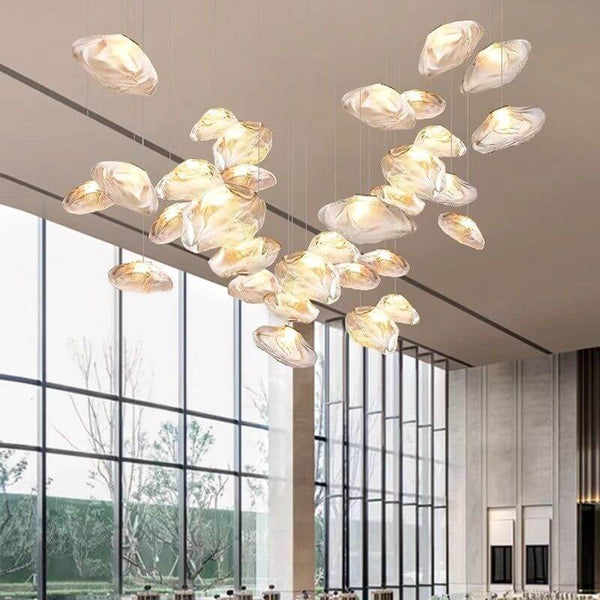 Crystal Lava Pebbles Chandelier - Elegant Lighting-Staircase Chandelier