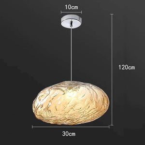 Crystal Lava Pebbles Chandelier - Elegant Lighting-Staircase Chandelier