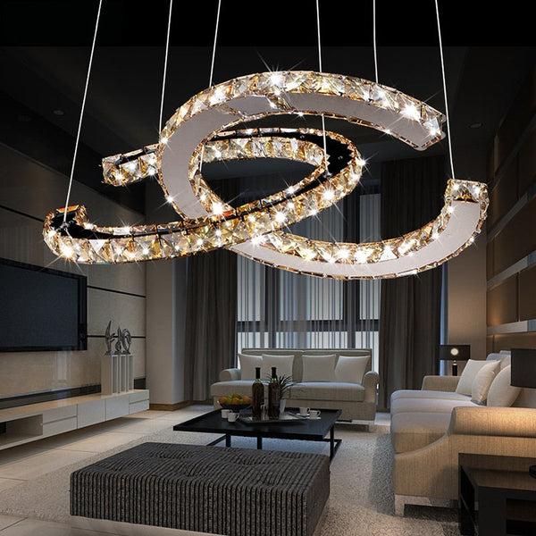 Crystal Loops Chandelier: Premium Lighting Décor-Ceiling Chandelier