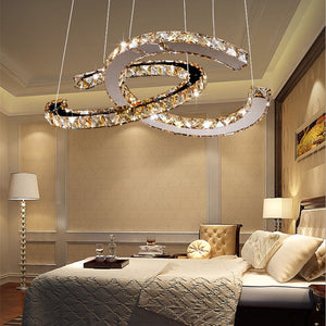 Crystal Loops Chandelier: Premium Lighting Décor-Ceiling Chandelier