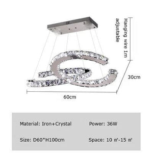 Crystal Loops Chandelier: Premium Lighting Décor-Ceiling Chandelier