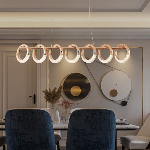 Crystal Loops Hanging Light – Illuminate in Style!-Kitchen Island