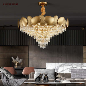 Crystal Pendant Lamp Chandelier – Elegant Lighting for Kitchen Islands-Kitchen Island
