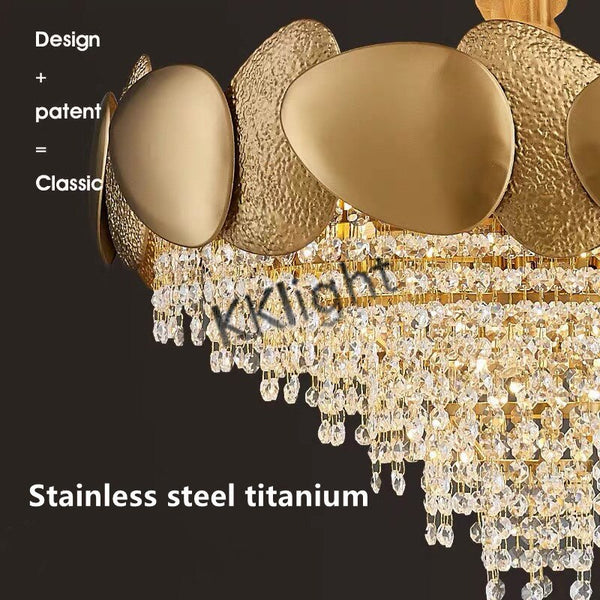 Crystal Pendant Lamp Chandelier – Elegant Lighting for Kitchen Islands-Kitchen Island
