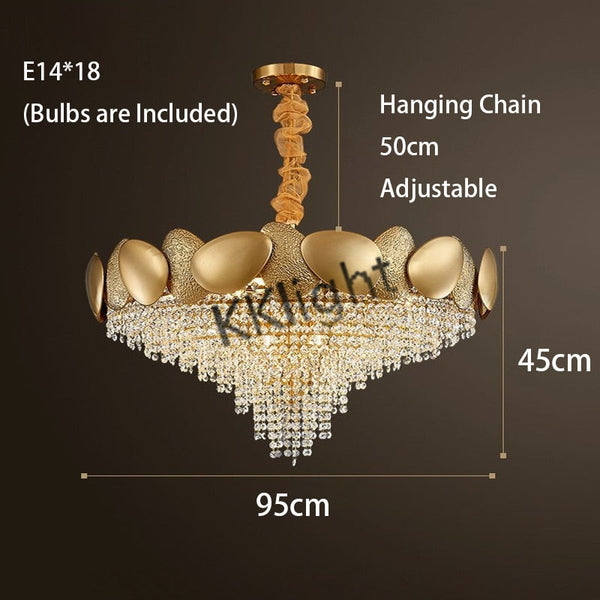 Crystal Pendant Lamp Chandelier – Elegant Lighting for Kitchen Islands-Kitchen Island