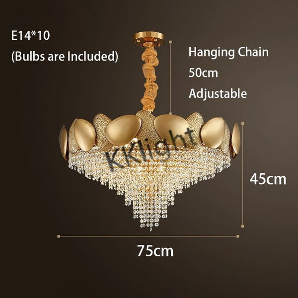 Crystal Pendant Lamp Chandelier – Elegant Lighting for Kitchen Islands-Kitchen Island