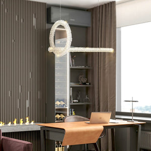 Crystal Ring Chandelier: Dazzling Lighting Fixture-Ceiling Chandelier