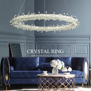 Crystal Ring Chandelier: Dazzling Lighting Fixture-Ceiling Chandelier