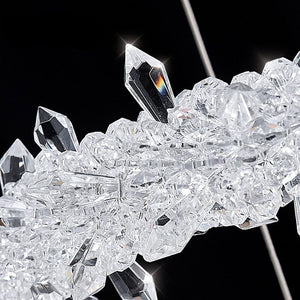 Crystal Ring Chandelier: Dazzling Lighting Fixture-Ceiling Chandelier