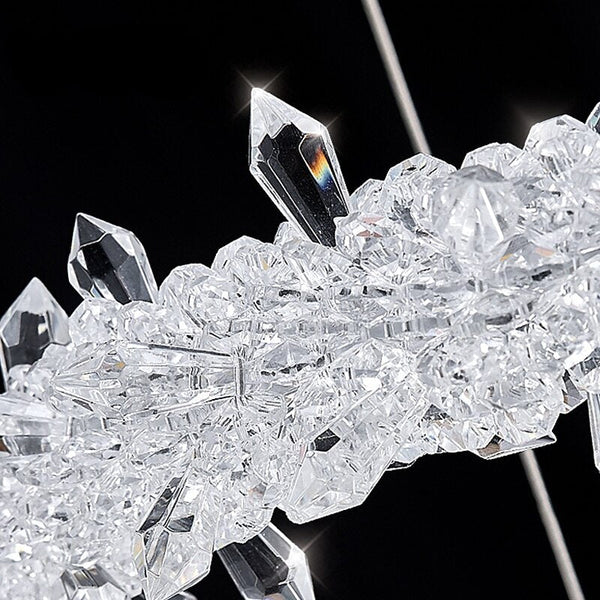 Crystal Ring Chandelier: Dazzling Lighting Fixture-Ceiling Chandelier