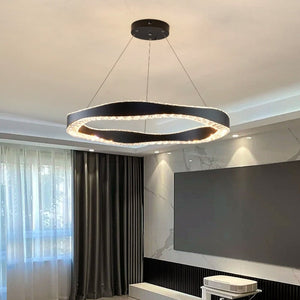 Crystal Ring Chandelier: Exquisite Lighting Décor-Ceiling Chandelier