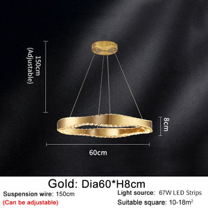 Crystal Ring Chandelier: Exquisite Lighting Décor-Ceiling Chandelier