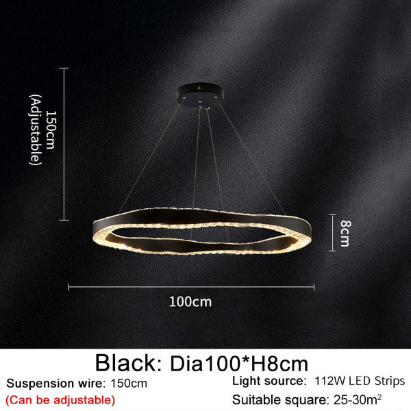 Crystal Ring Chandelier: Exquisite Lighting Décor-Ceiling Chandelier