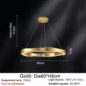 Crystal Ring Chandelier: Exquisite Lighting Décor-Ceiling Chandelier