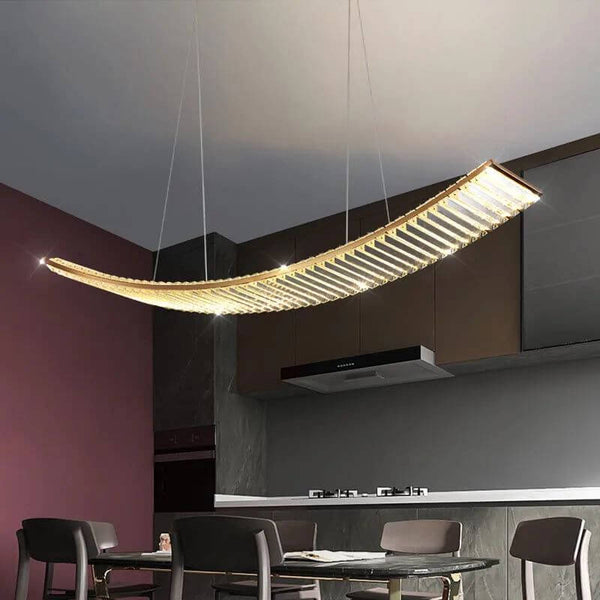 Crystal Slope Pendant Kitchen Island Light-Kitchen Island