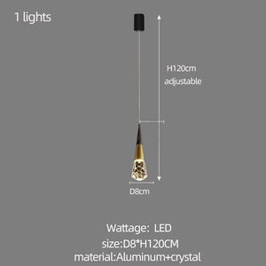 Crystal Spiral Cones Staircase Chandelier-Staircase Chandelier