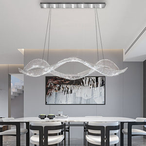 Crystal Swirl Chandelier Light-Kitchen Island