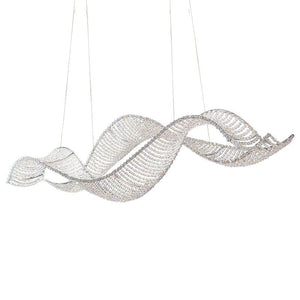 Crystal Swirl Chandelier Light-Kitchen Island