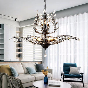 Crystal Tree Chandelier: Elegant Lighting Fixture-Ceiling Chandelier