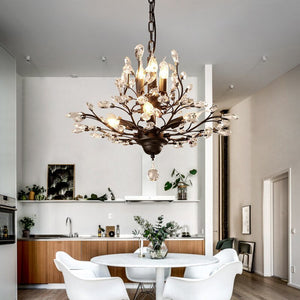 Crystal Tree Chandelier: Elegant Lighting Fixture-Ceiling Chandelier