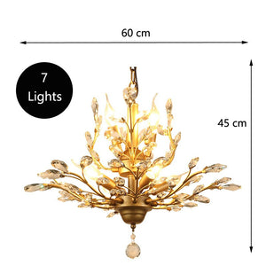 Crystal Tree Chandelier: Elegant Lighting Fixture-Ceiling Chandelier