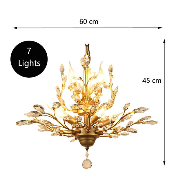 Crystal Tree Chandelier: Elegant Lighting Fixture-Ceiling Chandelier
