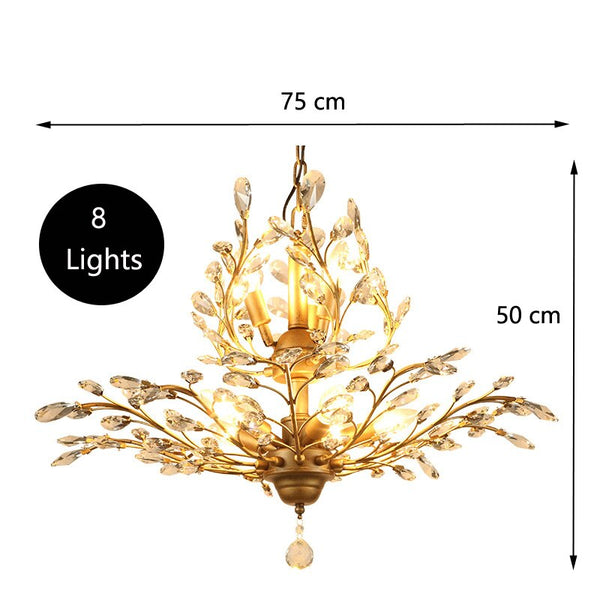 Crystal Tree Chandelier: Elegant Lighting Fixture-Ceiling Chandelier