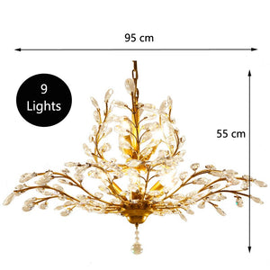 Crystal Tree Chandelier: Elegant Lighting Fixture-Ceiling Chandelier