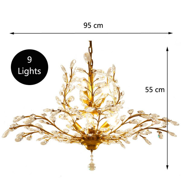 Crystal Tree Chandelier: Elegant Lighting Fixture-Ceiling Chandelier