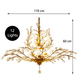 Crystal Tree Chandelier: Elegant Lighting Fixture-Ceiling Chandelier