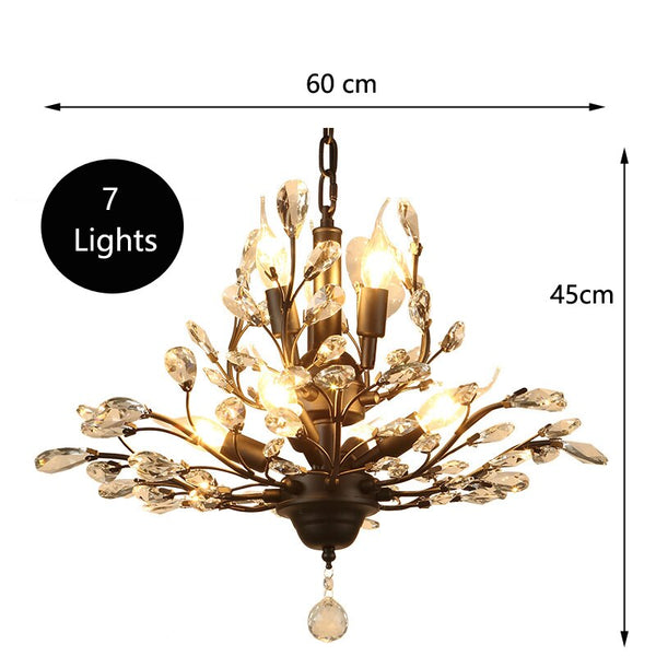 Crystal Tree Chandelier: Elegant Lighting Fixture-Ceiling Chandelier