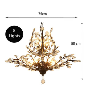 Crystal Tree Chandelier: Elegant Lighting Fixture-Ceiling Chandelier