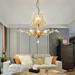 Crystal Tree Chandelier: Elegant Lighting Fixture-Ceiling Chandelier
