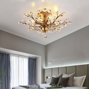 Crystal Tree Chandelier: Elegant Lighting Fixture-Ceiling Chandelier