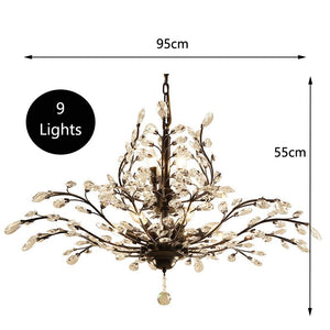 Crystal Tree Chandelier: Elegant Lighting Fixture-Ceiling Chandelier