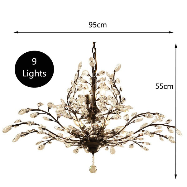 Crystal Tree Chandelier: Elegant Lighting Fixture-Ceiling Chandelier