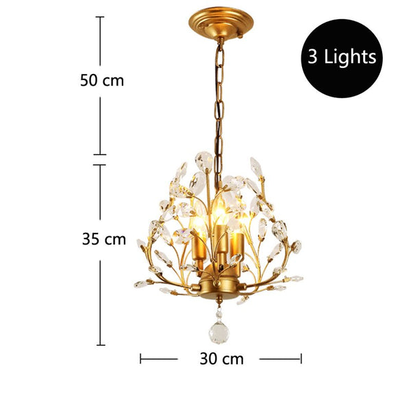 Crystal Tree Chandelier: Elegant Lighting Fixture-Ceiling Chandelier