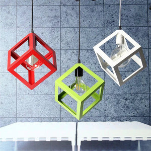 Cube Pendant Light Metal Elegance - Illuminate with Style-Pendant Lights