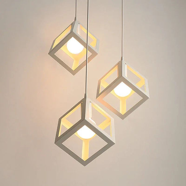 Cube Pendant Light Metal Elegance - Illuminate with Style-Pendant Lights