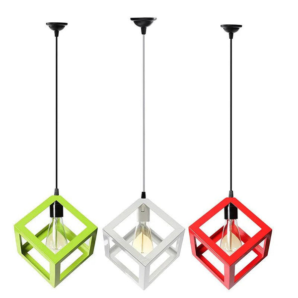 Cube Pendant Light Metal Elegance - Illuminate with Style-Pendant Lights