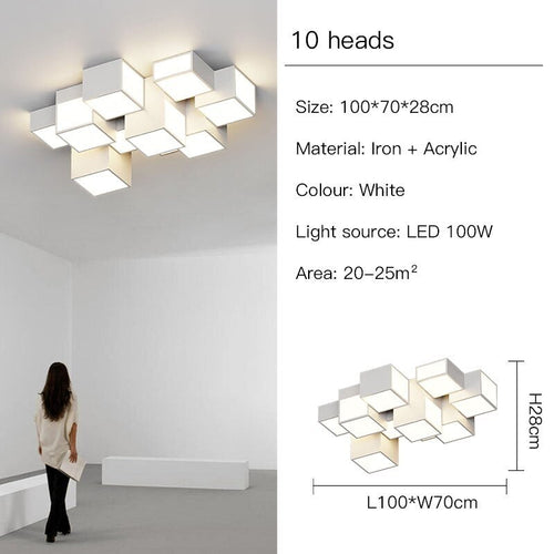 Cubes Ceiling Light - Illuminate with a Modern Flair-Ceiling Chandelier