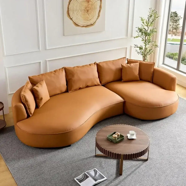 Curved Sectional Boucle Sofa Couch – Luxurious Comfort & Timeless Style-Sofa Set