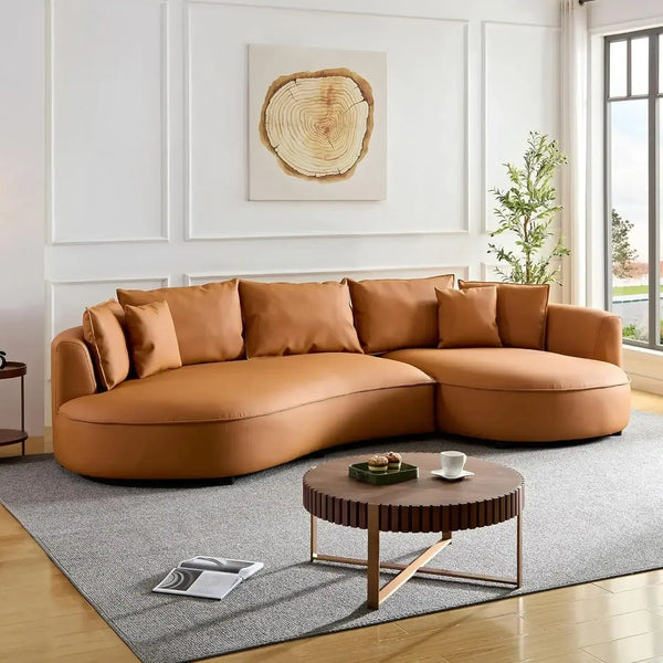 Curved Sectional Boucle Sofa Couch – Luxurious Comfort & Timeless Style-Sofa Set