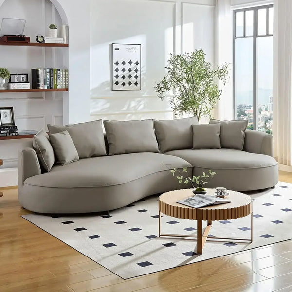 Curved Sectional Boucle Sofa Couch – Luxurious Comfort & Timeless Style-Sofa Set