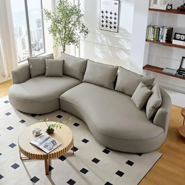 Curved Sectional Boucle Sofa Couch – Luxurious Comfort & Timeless Style-Sofa Set