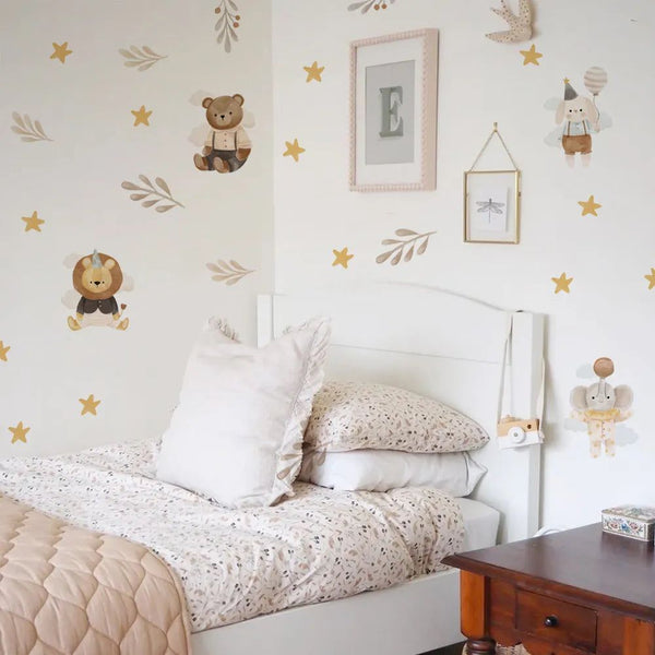 Cute Cartoon Animal Wall Sticker for Baby Girl Room Decor-
