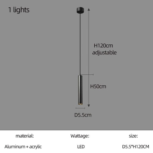 Cylindrical Pendant Staircase Chandelier-Staircase Chandelier