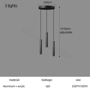 Cylindrical Pendant Staircase Chandelier-Staircase Chandelier