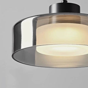 Cylindrical Shape Pendant Light With Glass Shade-Pendant Lights