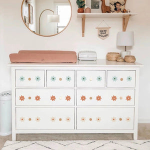 Daisy Flower Wall Stickers - Boho Nursery Decor-